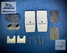 Load image into Gallery viewer, Fiamma Plastic Leg Wall Bracket Pair - Polar White