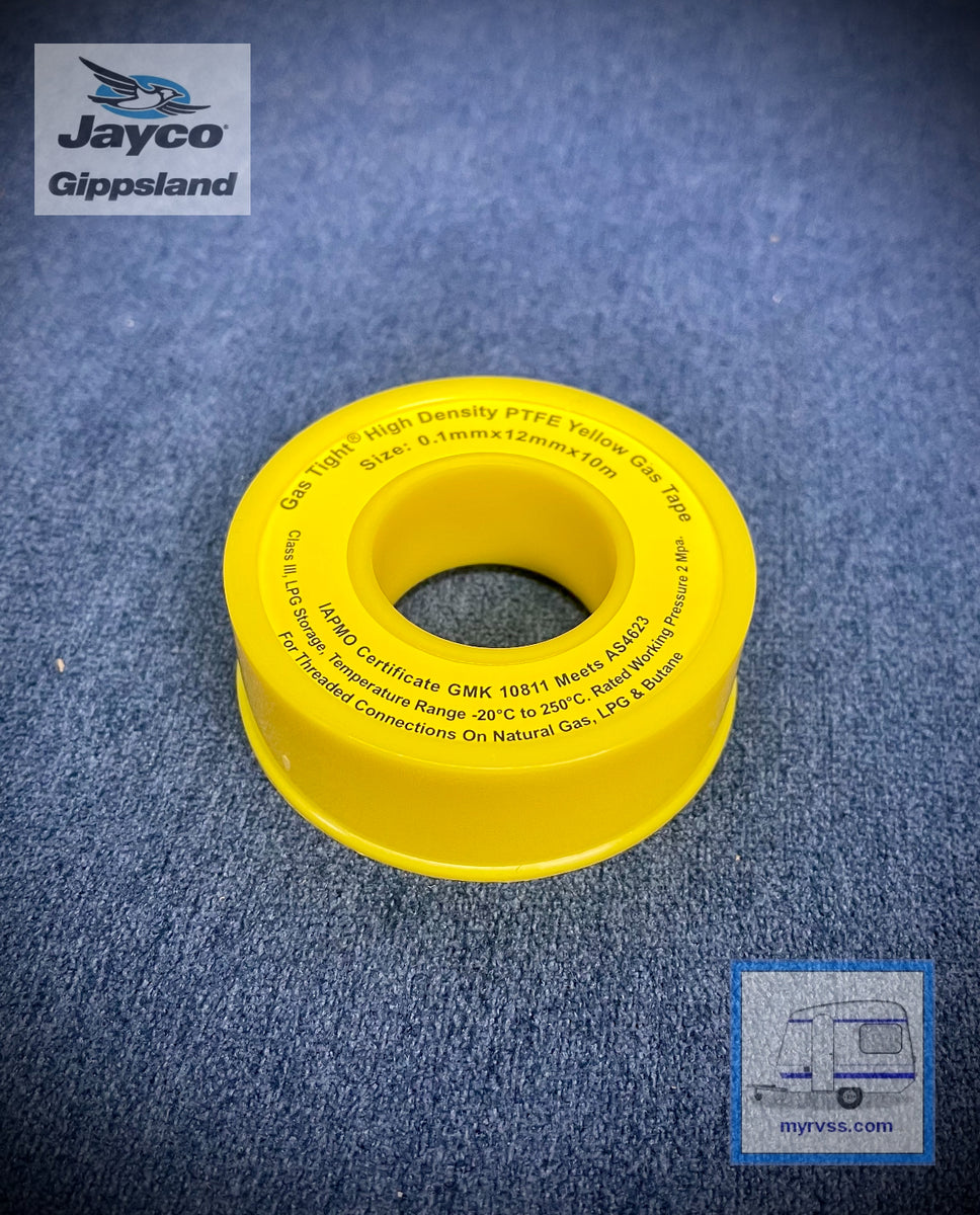 Gas Tight High Density PTFE Yellow Gas Tape Jayco Gippsland RV SuperStore