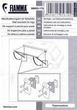 Load image into Gallery viewer, Fiamma Plastic Leg Wall Bracket Pair - Polar White