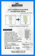 Load image into Gallery viewer, T10 18 LED Replacement Globe/Lamp