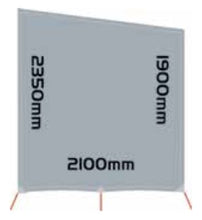 Load image into Gallery viewer, COAST Premium Side Grey Sunscreen Suits Full Caravan Awning