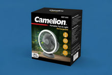 Load image into Gallery viewer, CAMELION Portable Rechargeable Fan &amp; Light
