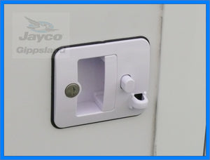 Jayco Camper Door Lock WHITE 2013>