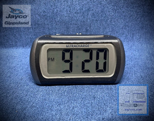 ULTRACHARGE  LCD Alarm Clock - GREY/BLACK