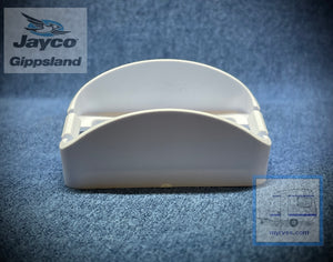 Jayco Rectangular Slanted Marker Light Bracket - White