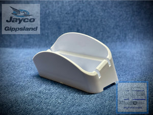 Jayco Rectangular Slanted Marker Light Bracket - White