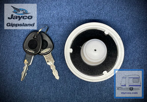 Lockable Water Filler Cap & Keys ONLY -  White