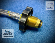 Load image into Gallery viewer, Steer Flexible Pigtail Gas Hose POL - MNPT Flare with Handwheel 600mm
