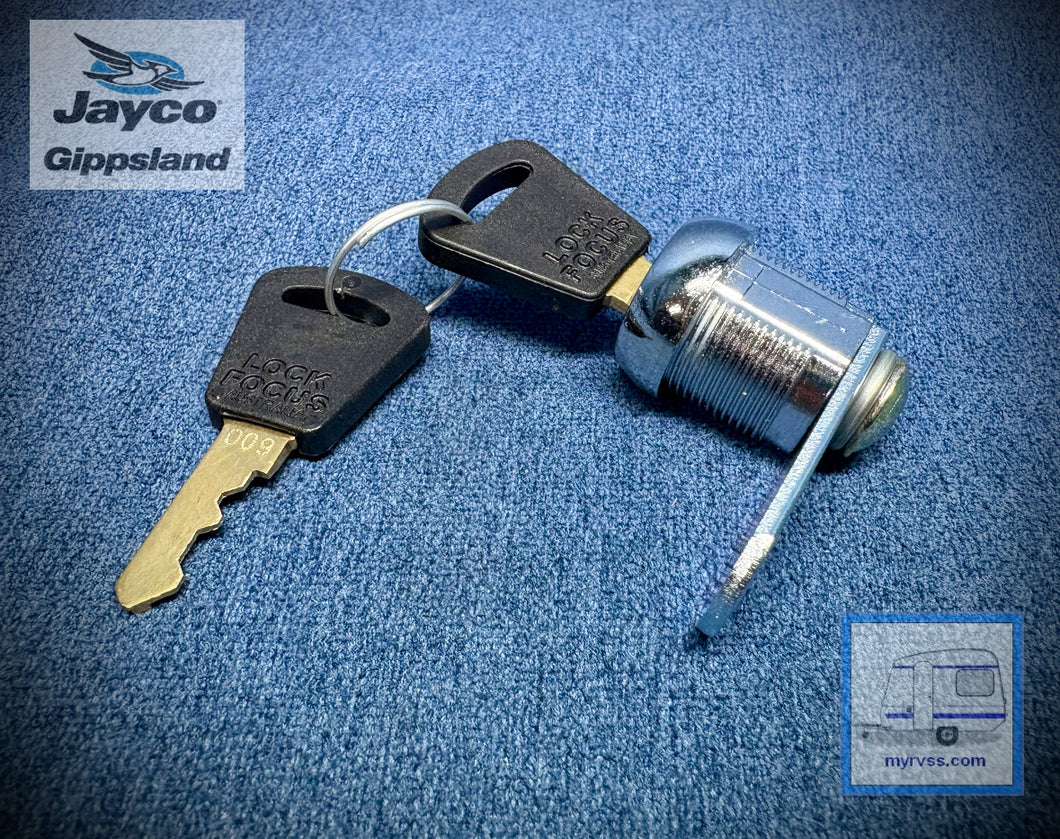 Camlock Short Thread Barrel Lock and Keys 16mm