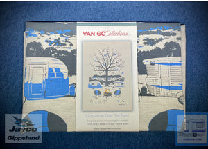 Van Go Linen Tea Towel 'Cosy Winter Days'