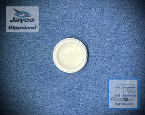 Jayco Bumper End Cap Round WHITE 40mm