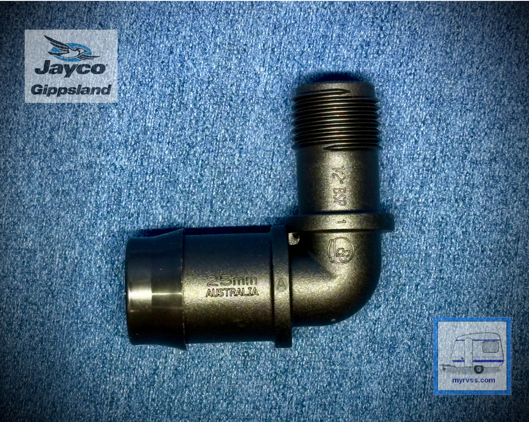 Plastic Elbow 25mm Barb - 1/2