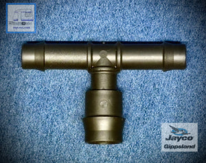 Coast Plastic Barbed Tee Reducer 13mm (2) - 19mm (1)