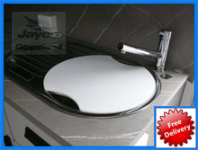 Load image into Gallery viewer, JAYCO Sink Cover Cutting Board Platter Round Chop and Serve Smev INC DELIVERY
