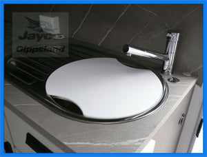 JAYCO Sink Cover Cutting Board Platter Round Chop and Serve Smev INC DELIVERY