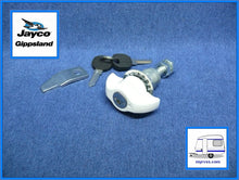 Load image into Gallery viewer, Jayco White Boot Lid Lock SINGLE + 2 Keys
