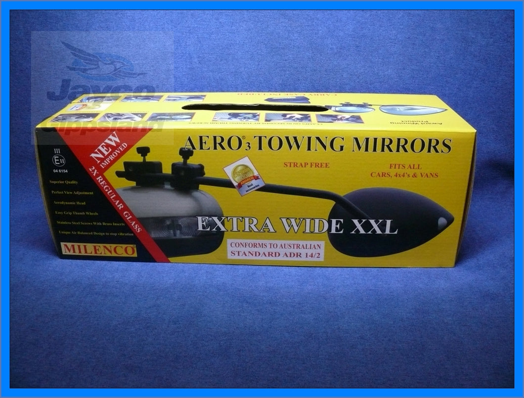 Milenco Towing Mirrors (pair) Aero Extra Wide XXL