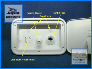 Jayco Water Filler Click On Fitting - with Non-Return Valve
